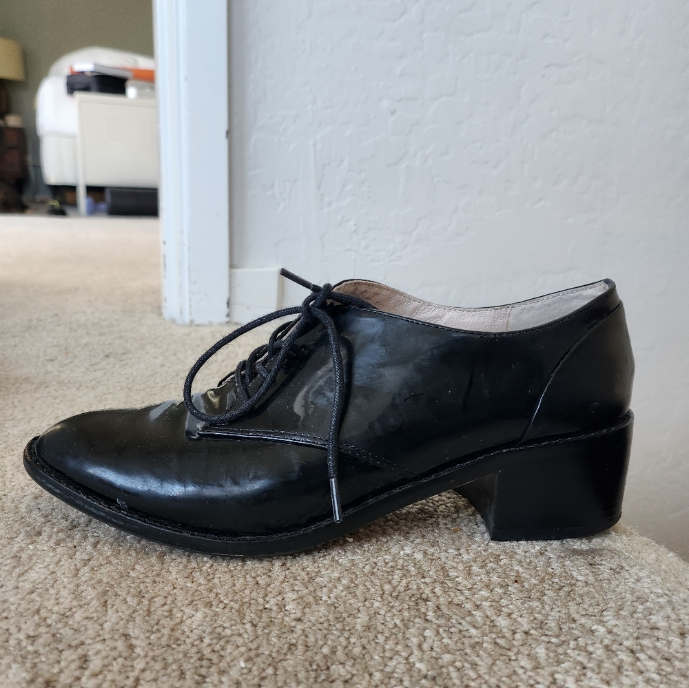 Louise et Cie patent leather oxfords